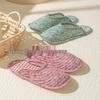 Silent Pure Cotton Closed-Toe Slippers: Washable, Four Seasons, Slip-Resistant Cloth Bottom for Couples