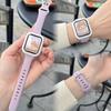Case +Silicone Strap for Apple Watch Band 44mm 45mm 8 7 40mm 42 38 49mm Sport Watch Band for IWatch Series 9 8 7 6 SE 5 4 3 2 1