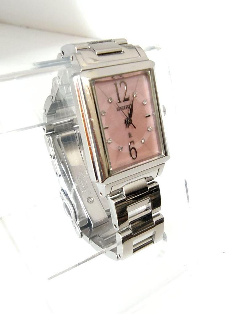 [USED] Battery replaced, rare Seiko Lucia 8-piece diamond watch with mother-of-pearl dial