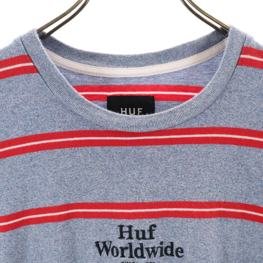 HUF Border Pattern Short Sleeve T-shirt M Blue Men's Used