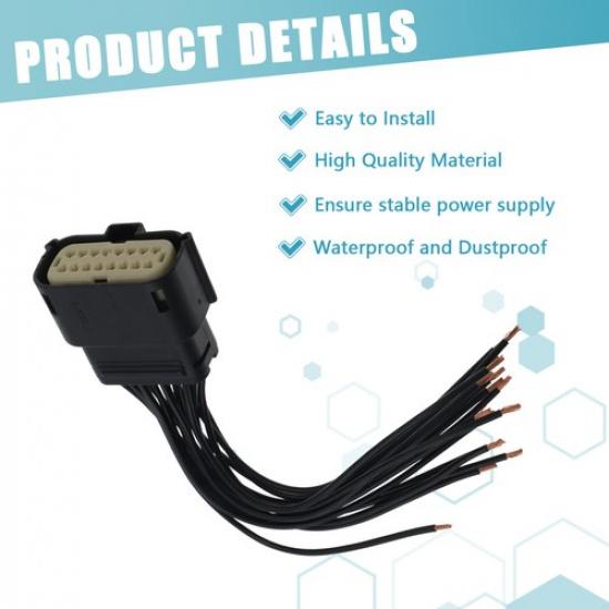 16-Pin LED Headlight Connector Plug Harness for 2015- Dodge Challenger