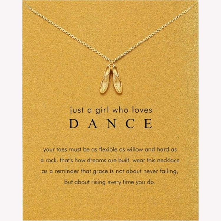 Pendant Necklace Great Gift for Dancers Cheerleaders Daughter Stainless Steel Lightweight Neckchain Jewelry