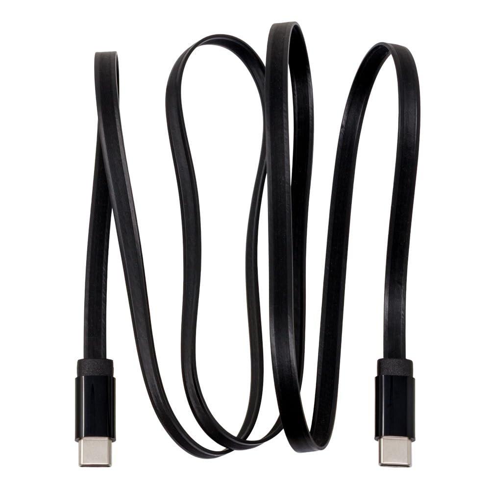 AINEX USB 2.0 Type-C to Type-C Cable 1m, Soft & Flat TPU Charging Cord 60W Power Delivery 3A Black U20CC-MM10P6F