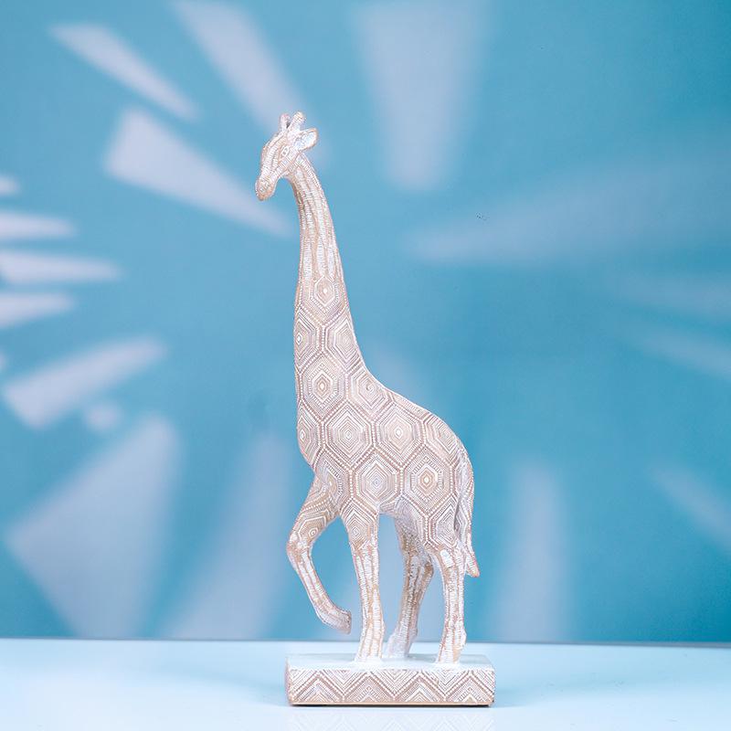 Animal Resin Crafts Giraffe Home Art Desktop Decoration TV Cabinet Living Room Entrance Decoration
