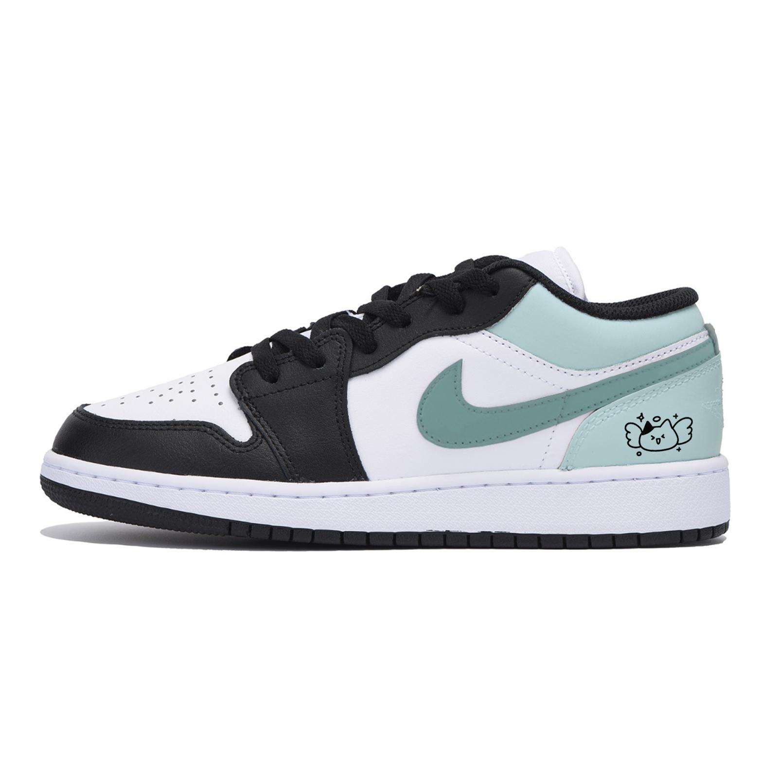 

Jordan Air Jordan 1 Puppy Fragment Slip Resistant Abrasion Resistant Low top Vintage Basketball Shoes Men s 553558-131(Team85-) 44