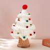 2pcs Christmas Tree Pure Handmade Yarn Knitting Christmas Gift Ornaments Holiday Creative Gift Decoration