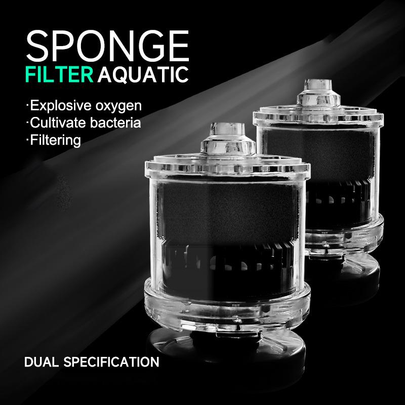Aquarium Filter Fish Tank Shrimp Pond Air Pump Biochemical Sponge Filter Fish Tank Bio-Sponges With Media Ball Oxygen Increasing