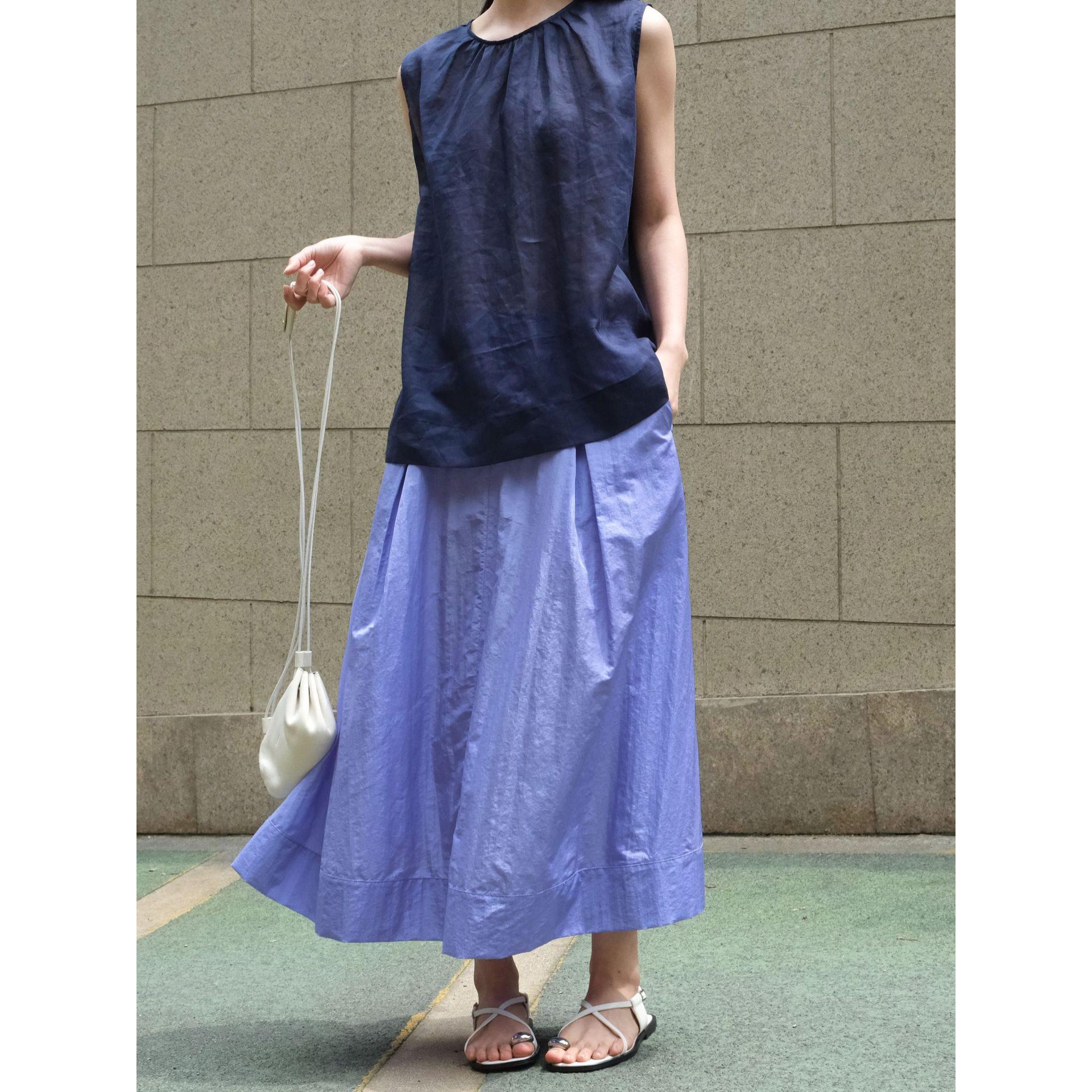 

Louvre Летняя романтическая французская юбка А-силуэта с высокой талией для женщин Large