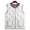 Autumn and Winter New Light Down Cotton Vest Women's Short Pattern Vest Round Neck Fashion Horse