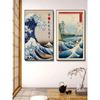 Vintage Japanese Ukiyoe The Great Wave Off Kanagawa Canvas Painting  Exhibition Poster Wall Art Decor for Home Room