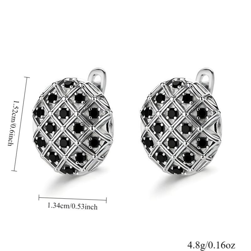 Black Awn Jewelry Black Jewelry Black Stone Hoop Earrings