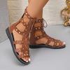 Fashion Summer Casual Women Hollow Sandals New Open Toe Strap Designer Shoes Women Wedges Roman Sandals Large Size Sandalias De Mujer