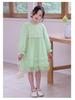 Girls' 2025 Spring/Autumn Long Sleeve Tulle Princess Dress - Perfect Birthday Gift for Middle Childhood