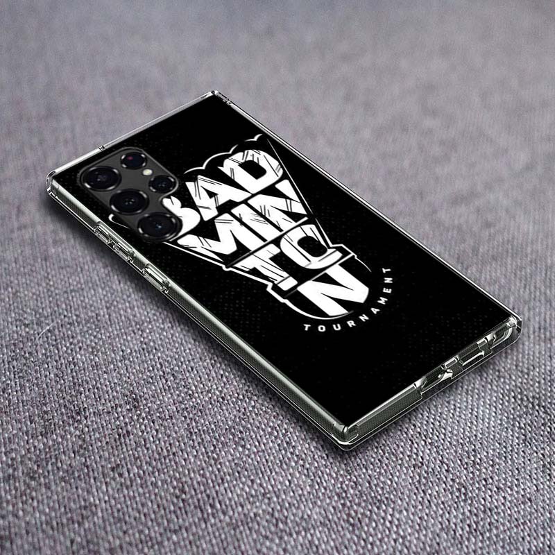 Badminton Sport Phone Case For Samsung Galaxy S24 S23 S21 S20 FE S22 S26 Ultra S25 Edge S10 Plus Cover Clear TPU Capa Shell Coqu