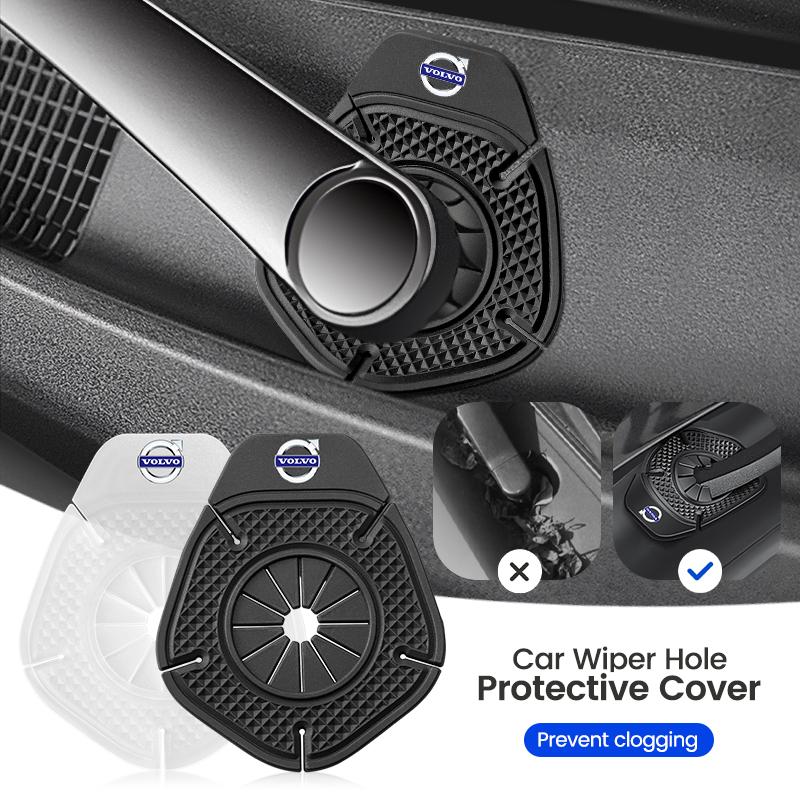 AABBL1 Car Windshield Wiper Arm Hole Protection Cover Silicone Dust Cover For Volvo V60 S40 S60 XC40 XC60 XC90 V90 V70 C70 Auto Styling