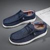 Men Shoes Casual Canvas Loafers Shoes Light Breathable Flats Leisure Male Vulcanized Shoes Walking Sneakers Plus Size 39-47