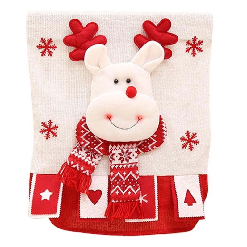 Seasonal Santa Character Soft Chair Cover for Family Gatherings Christmas Celebration