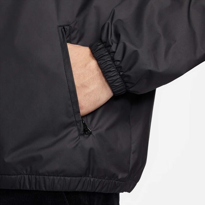 Nike Chaqueta Tejida Casual con Estampado de Logotipo para Hombre Chaquetas Negro HF1113-010