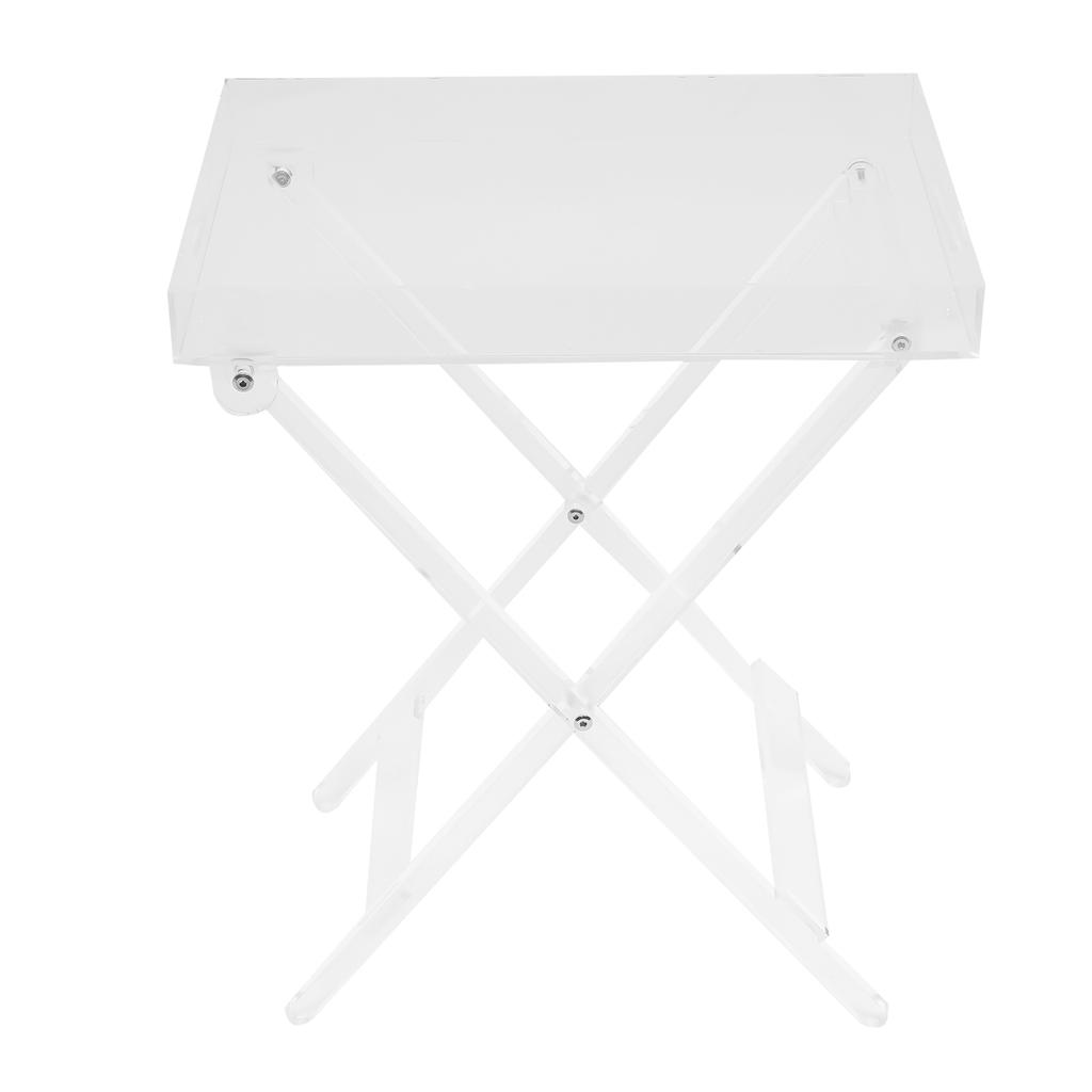Acrylic Folding Tray Table Clear Acrylic Side End Table Square Coffee Table Beautiful Appearance, Foldable, Easy to Move