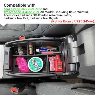Center Console Organizer for Ford Escape 2020- 2025 2025/Bronco Sport 2025-2025 Car Accessories Armrest Secondary Storage Box