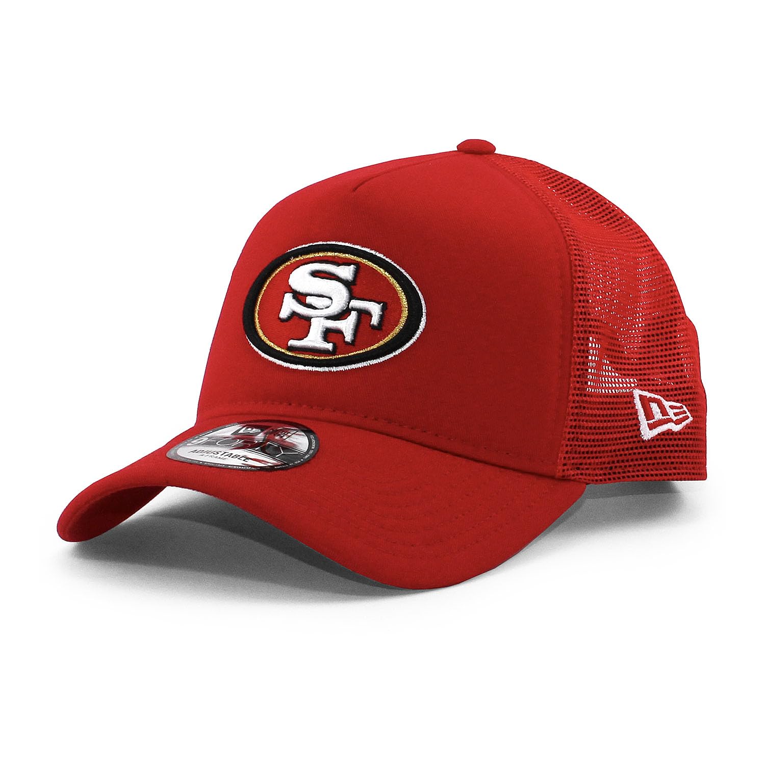 

New Era 9FORTY Snapback Mesh San Francisco 49ers NFL Trucker Mesh 940 AF Red Cap, A-Frame Cap, A-Frame Snapback, [Used]