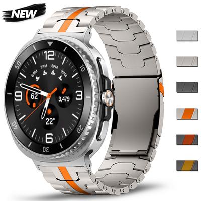 Luksusowy Metalowy Pasek do Samsung Galaxy Watch 8 Classic 8 44mm 40mm Tytanowy Pasek Zamienny Pasek do Zegarka GALAXY Ultra 47mm 2025