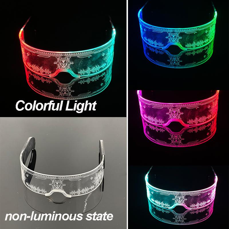 Nieuwe Kleurrijke LED Bril Dames Heren Decor Brillen Lichtgevende Feestbrillen Gloeiend Voor Rave Nachtclub Bar Dansfeest blue