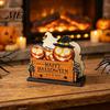Festive Desktop Decoration Halloween Wooden Napkin Holder, Ghost Pumpkin Decorative Tabletop Tissue Dispenser, Gift for Holiday Enthusiasts