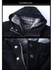 Trendy Mid-Length Men’s Winter Denim Parka with Plus Velvet Hood