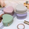 Heart-Shaped Leather Jewelry Box: Elegant, Portable, and Exclusive Earring Storage