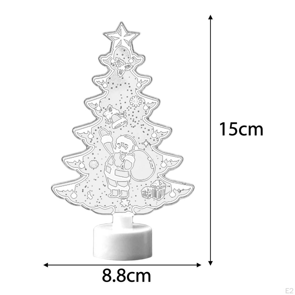 Christmas Decoration Light Table Centerpiece Photo Props Xmas Mas Scene Figurine