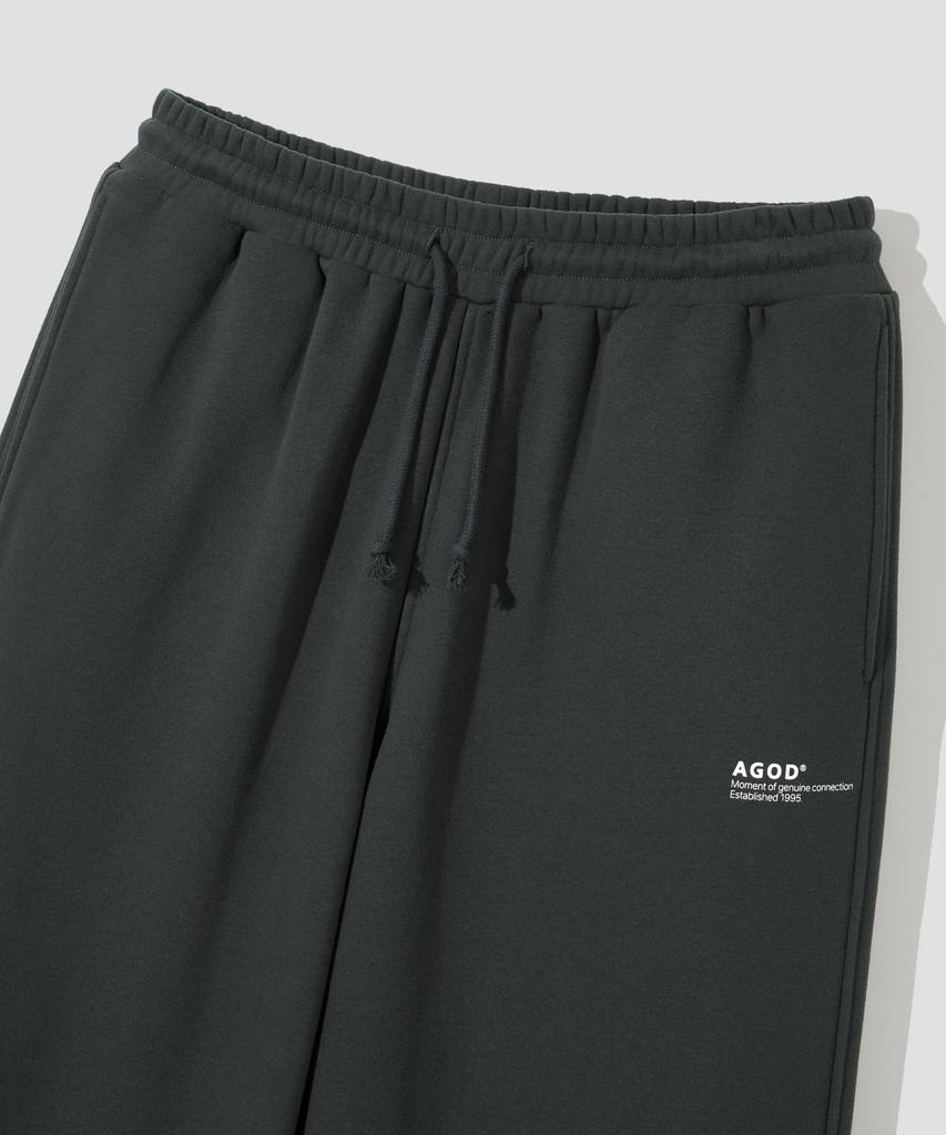 AGOD Peach Brushed Sweatpants [Charcoal]