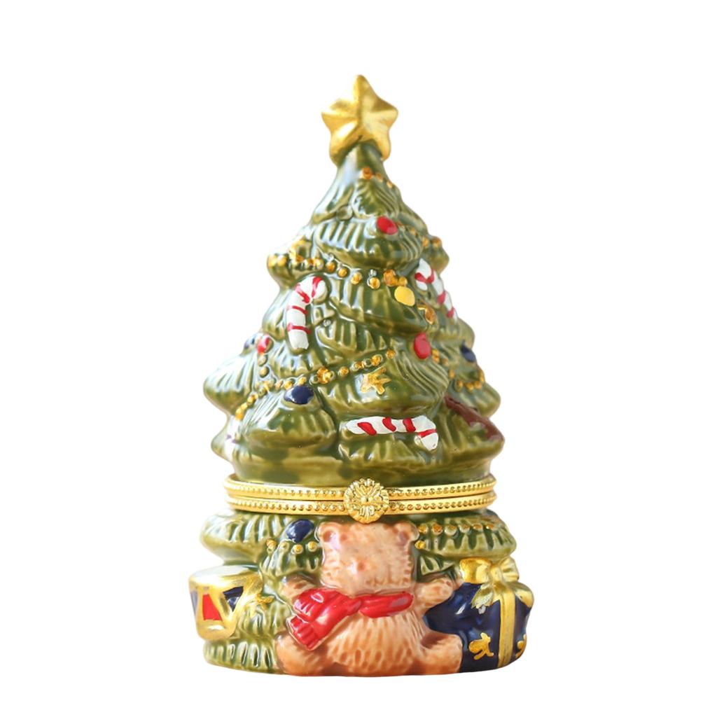 Christmas Tree Small Ornaments Desktop Storage Jar Festive Atmosphere Decoration Small Gifts Cute Christmas Tree Gifts