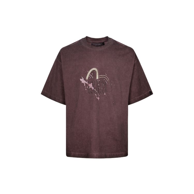 Evisu Aw23 Metallic Logo Print Letter Wide T-Shirt Men Tops 2EAGNM3TS5285BZCT