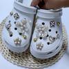 New Hole Shoes Decoration DIY Removable Four-leaf Flower Love Letter Brand Pearl Shoe Buckle Accessories Shoe Flower