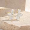 1 Pair Stud Earrings for Women, Enamel Irregular Petal Shape Ear Studs, French Style Ear Pins for Versatile Gift Jewelry
