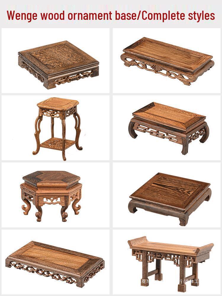 Massivholz-Displaybasis für Flügelhandwerk, Vase, Bonsai, Buddha-Statue oder Teekanne