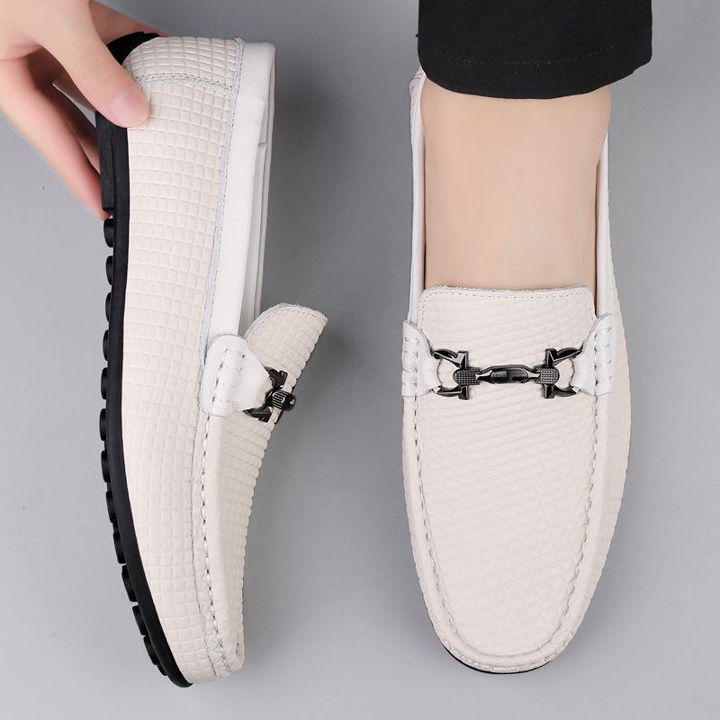 Fashion Soft Sole Comfortable Moccasin Casual Shoes Designer Men Shoes All-match Loafers Men's Genuine Leather Slip-on Walking Shoes