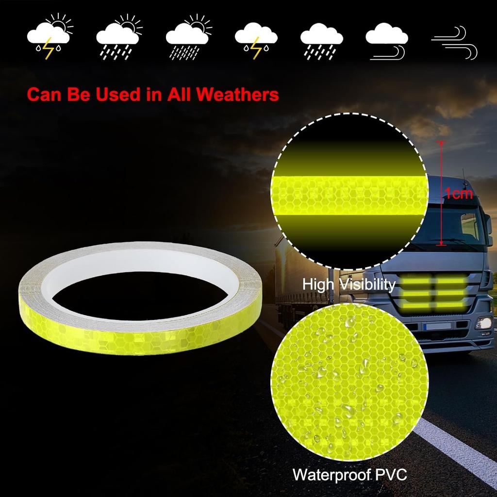 Hochreflektierendes Aufkleberband Fahrrad Fluoreszierende Warnung MTB Aufkleber Radfahren Fahrradbänder Helm Motorrad Roller DIY