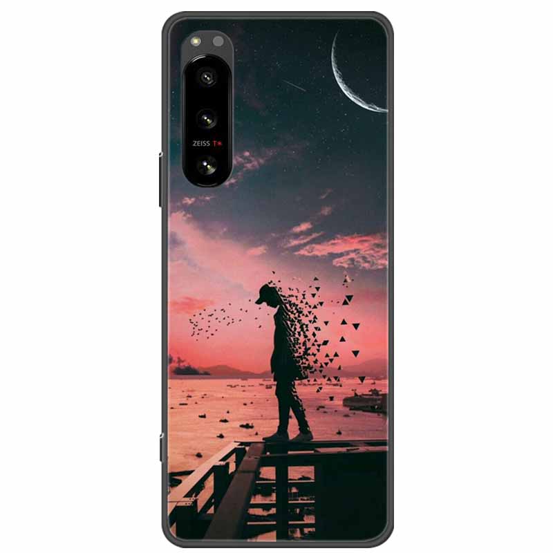 Pro Sony Xperia 5 / 5 II / 5 III Pouzdro TPU Měkký Silikon Nárazuvzdorná Pouzdra pro Sony Xperia 5 III Kryt Telefonu 5II 5III Vlk Lvi