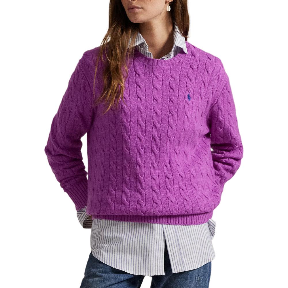 Polo Ralph Lauren Dropped Shoulder Round Neck Ribbed Cuff Sweater Women Sweater 211972115-003