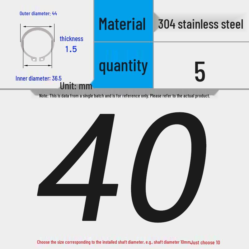 304 Stainless Steel Snap Ring for 3-200 Bearing