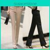 Pencil Pants Woman Solid Mid Waist Long Casual Black Elegant Pants Leisure
