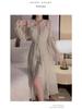 Elegant Lace Backless Plus Size Nightgown with Push-Up Bra and Camisole Set