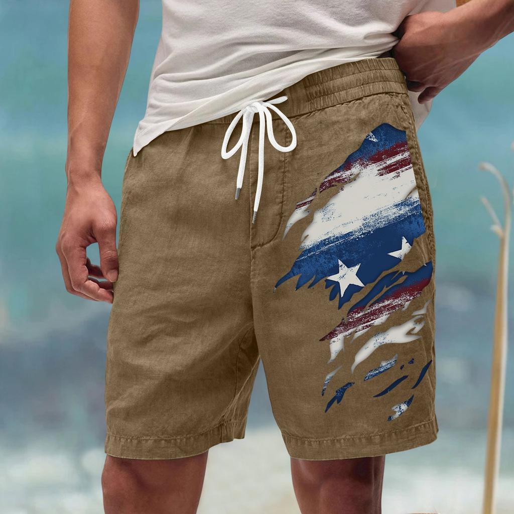 Męskie letnie, duże, swobodne, luźne spodnie sportowe, szorty plażowe