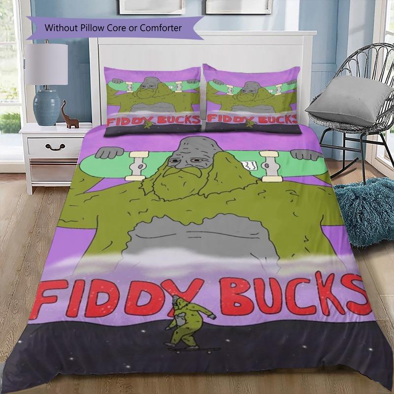 The Big Lez Show Sassy Night Forest 3 Pieces Bedding Set, Cartoon Bigfoot Duvet Cover & Pillowcases