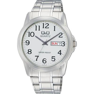 [Citizen Q&Q] Analog Watch, Waterproof, Date, Day of the Week, Metal Band, A142-214, Men's, Silver