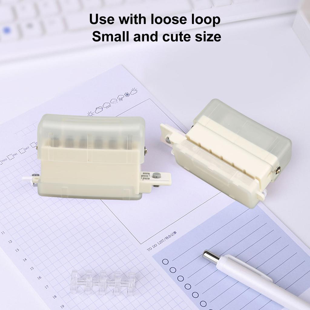 6 Hole Paper Puncher Portable Cute ABS Manual 7mm Punching Depth Desktop Punch Puncher for