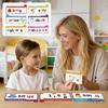 40Pcs Phonics Word Family Build Book Kids Preschool Learning Activity Words Spelling Flash Cards Kindergarten Student Read Rhyme Phonics Flip Book