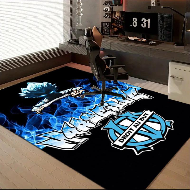 Flame Logo Design Printed Office Carpet Chair Cushion Entryway Rug, Rugs for Living Room, Bedroom Christmas gifts